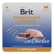 Brit Premium корм для стерилизованных кошек Курицей паштет, 100 г