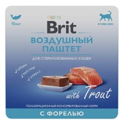 Brit Premium корм для стерилизованных кошек Форель паштет, 100 г