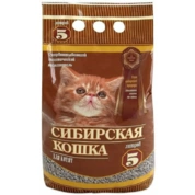 Сибирская Кошка наполнитель для котят минеральный впитывающий, 5 л