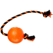 Doglike игрушка для собак Мяч  с канатом большой (оранжевый-черный-черный)