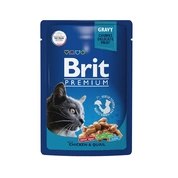 Brit Premium корм для кошек Цыпленок/перепелка в соусе, 85 г