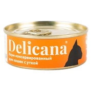 Delicana консервы для кошек Утка, 100 г