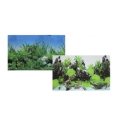 Фон аквариумный двухсторонний Растительный/Скалы с растениями (60/150 см)