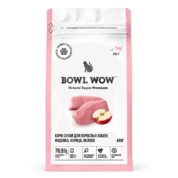 Bowl WoW Корм сухой для взрослых кошек Индейка/Курица/Яблоко