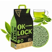 Ok-Lock наполнитель растительный комкующийся Зеленый чай