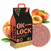 Ok-Lock наполнитель растительный комкующийся Персик