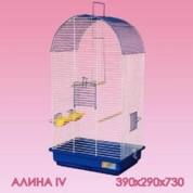 Zoo Мой Мир клетка для птиц Алина-3 большой поддон, 39*29*h61 см (1 жерд+1кач+ 2 корм)