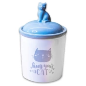 КерамикАрт бокс для хранения корма керамический Hug your cat, 1650 мл
