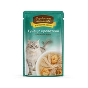 Деревенские лакомства корм для кошек Тунец с Креветкой желе, 70 г