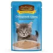 Деревенские лакомства корм для котят Тунец паштет, 70 г