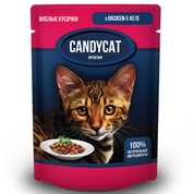 CANDYCAT влажный корм д/ кошек с Лососем в желе, 85 г