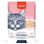 Wanpy Cat Пауч для кошек из курицы и креветок, 85 г