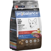 ProBalance Light корм для взрослых собак с низкой активностью Говядина, 15 кг