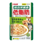 INABA Teishibo влажный корм для собак Куриное филе и тунец Кацуо с овощами, 80 г
