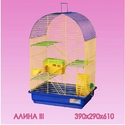 Zoo Мой Мир клетка для грызунов Алина-3 большой поддон комплект, 39*29*h61 см (2пол+2лест)
