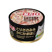 INABA CIAO CAN консервы для кошек Тунец Магуро (белое мясо с ширасу) в желе, 85 г