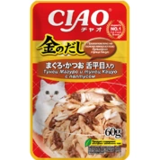 INABA Kinnodashi влажный корм для кошек Тунец и Палтус в желе, 60г