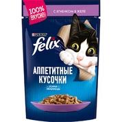 Felix Аппетитные кусочки корм для кошек Ягненок в желе, 75 г