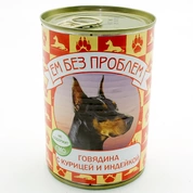 Зоогурман Ем без проблем консервы для собак Говядина/курица/индейка, 410г