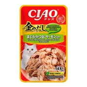 INABA Kinnodashi влажный корм для кошек Микс тунцов и Семга в желе, 60г