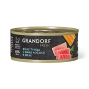 Grandorf Fresh консервы для кошек Филе тунца с филе лосося в желе 70 г