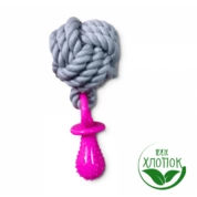 Чистый котик игрушка для собак Верёвочный мяч с соской, 17см