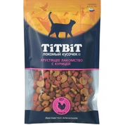 TitBit Лакомство хрустящее с курицей для кошек, 60 г