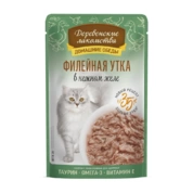 Деревенские лакомства корм для кошек Утка желе, 70 г