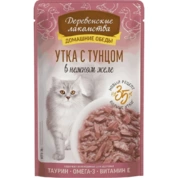 Деревенские лакомства корм для кошек Утка с Тунцом желе, 70 г