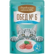 Деревенские лакомства корм для кошек Обед №6 Тунец, 50 г