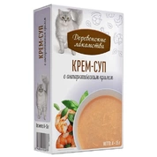 Деревенские лакомства корм для кошек крем-суп Арктический Криль, 4*35 г