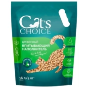 Cat's choice древесный впитывающий наполнитель 16 л/4 кг