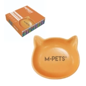 MPets Миска керамическая с ушками PETJOY оранжевая 300 мл