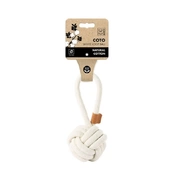 Mpets Игрушка для собак мяч-петля белый 11см (хлопок)