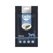 Lucky bits Лакомство для кошек нежное филе трески, приготовленное на пару, 25 г