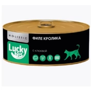 Lucky bits Консервы для кошек мясо кролика с клюквой, 100 г