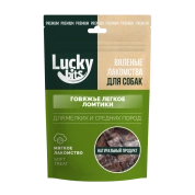 Lucky bits Лакомство для собак Вяленое говяжье легкое, 40 г