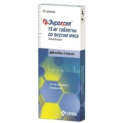 KRKA Энроксил таблетки для собак и кошек 15 мг, 10 таб