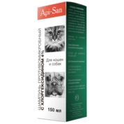 Apicenna шампунь для собак и кошек с хлоргексидином 4%, 150 мл