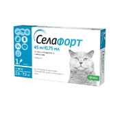 KRKA Селафорт капли от паразитов для кошек, 2,6-7,5 кг