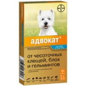 Elanco Адвокат капли на холку антипаразитарные для собак 4-10 кг, 1 пип