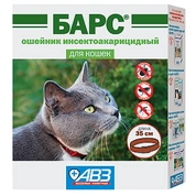 АВЗ Барс ошейник от блох и клещей для кошек, 35 см