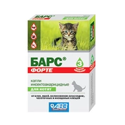 АВЗ Барс Форте капли от блох и клещей для котят, 3 пип