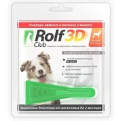 Rolf Club 3D капли от блох и клещей для собак 10-20 кг