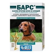 АВЗ Барс капли от блох и клещей для собак 10-20 кг