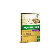 Bayer Адвантейдж 80 капли от блох для кошек более 4 кг, 4 пип