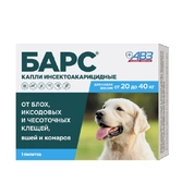 АВЗ Барс капли от блох и клещей для собак 20-40 кг