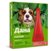 Apicenna Дана Ультра капли от блох и клещей для собак и щенков, 5-10 кг