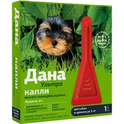 Apicenna Дана Ультра капли от блох и клещей для собак и щенков, до 5 кг