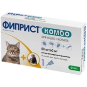 KRKA Фиприст Комбо Капли на холку д/кошек и хорьков от блох и клещей